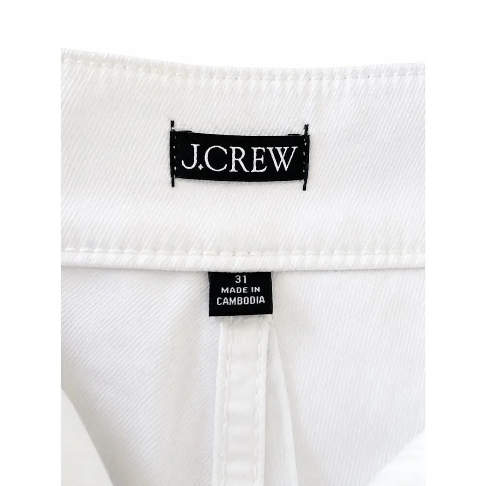 J.Crew Slim-Wide Leg High Rise White Denim Jeans Coastal Minimalist NWT  31 - Picture 5 of 13
